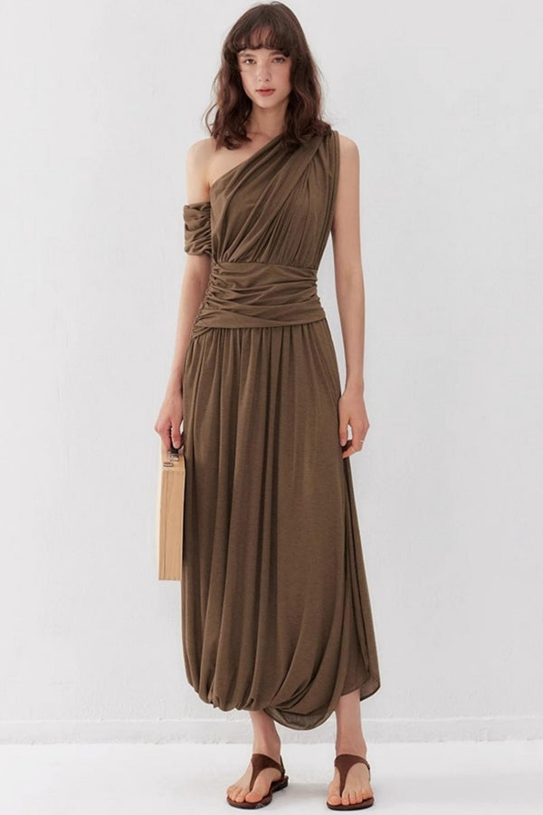 Chic Vintage Pleated Swing Dress