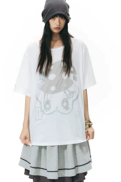 Starwii blusa oversize stampata