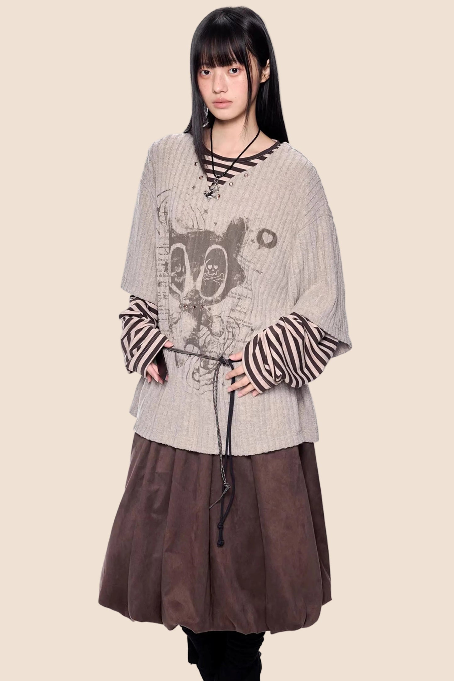 Retro Striped Patchwork Top