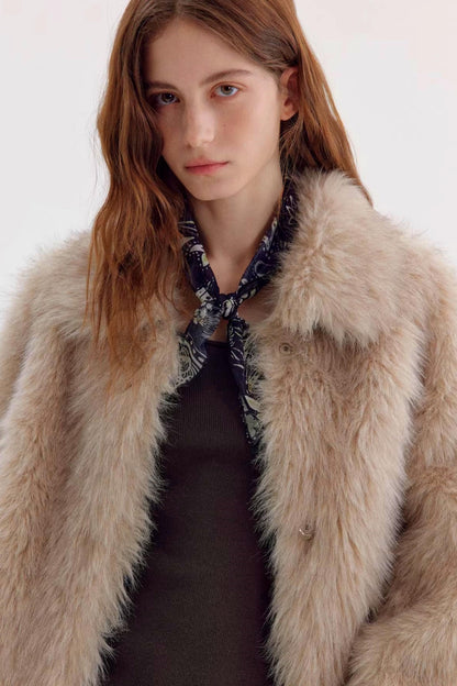 소프트 미스트 인조 퍼 코트