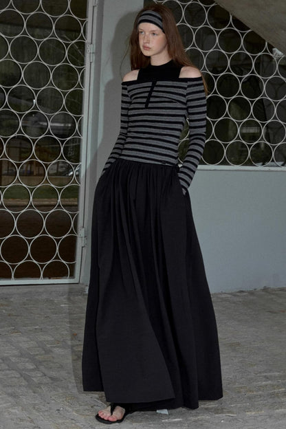 Shoulder Shirt Dress Set-Up