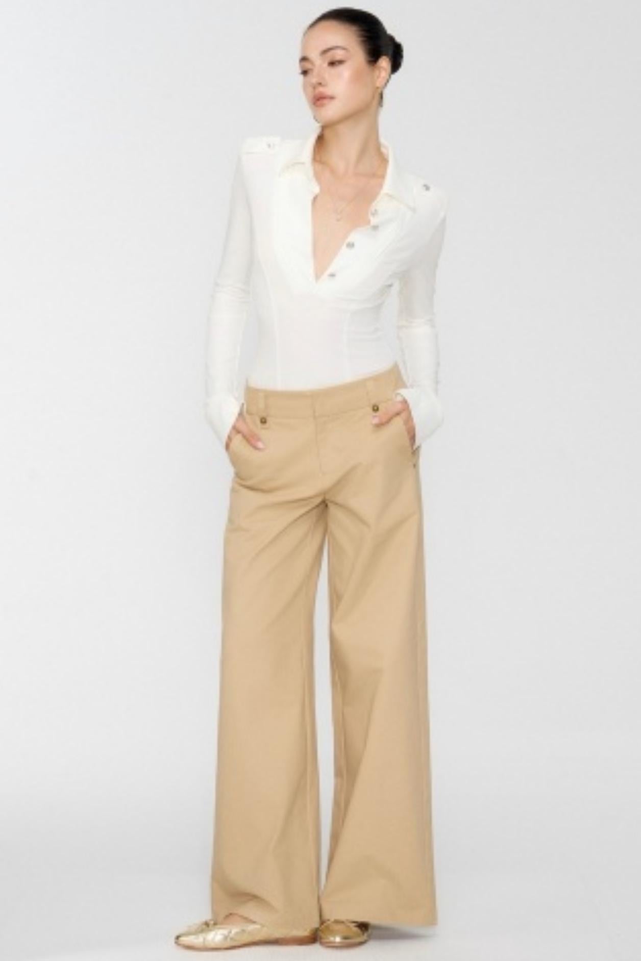 White Workwear Long Sleeve Top