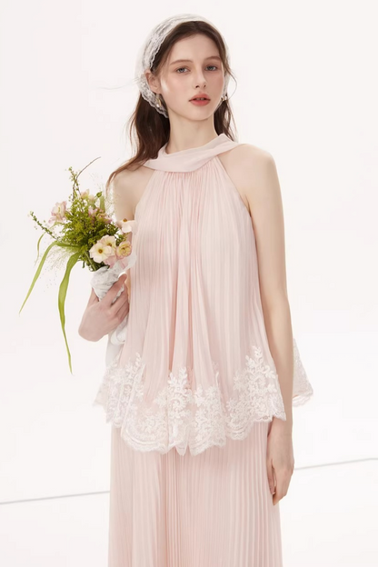 Embroidered Lace A-Line Dress