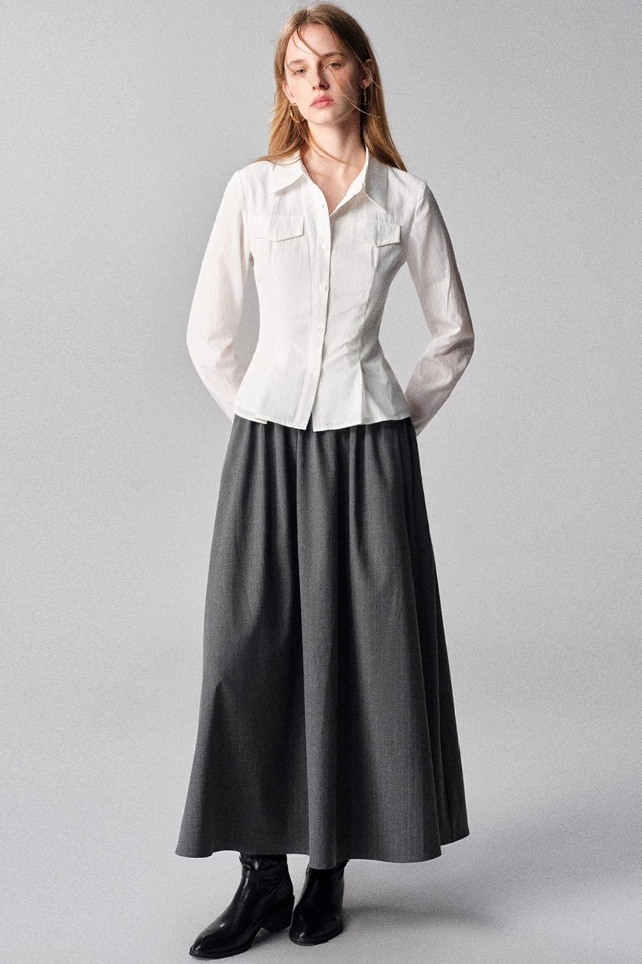 Seas Lyocell White Slimming Shirt