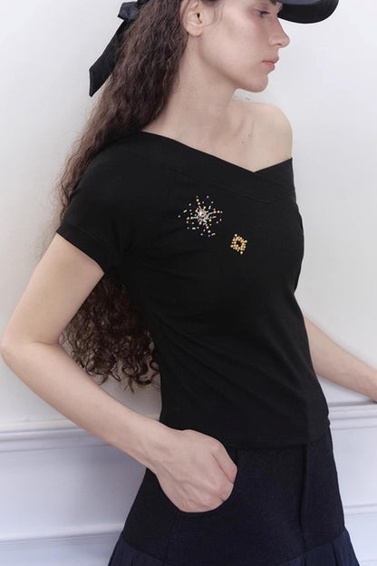 Yuan V-Neck Ribbed Top