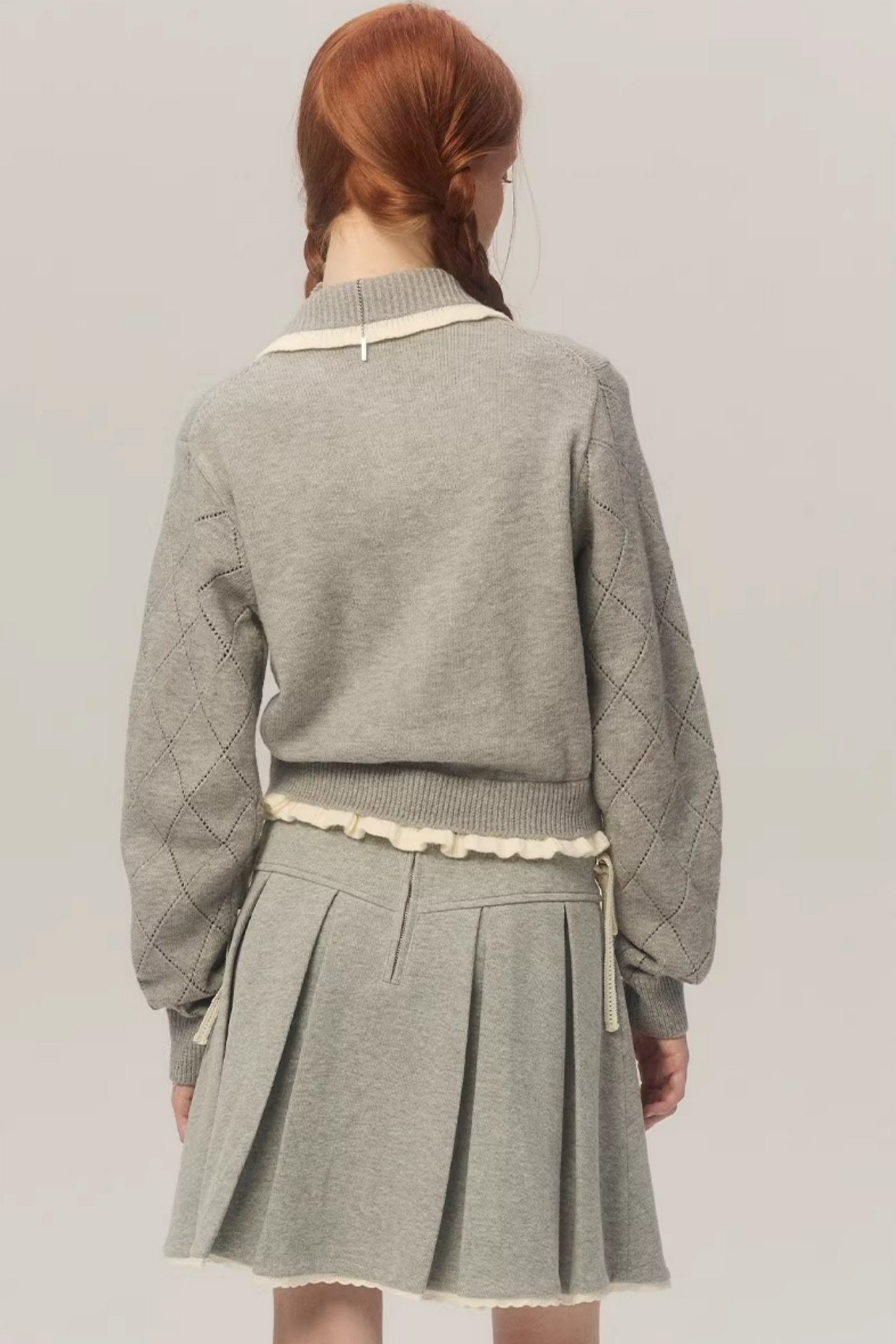 Retro Diamond Knit Cardigan