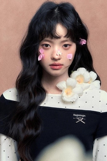 Slim Patchwork Long-sleeved Top