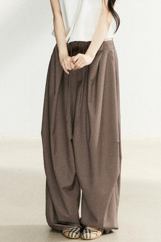 American Pleated Wide-Leg Pants