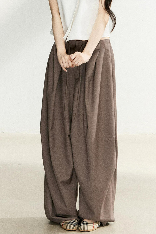 American Pleated Wide-Leg Pants