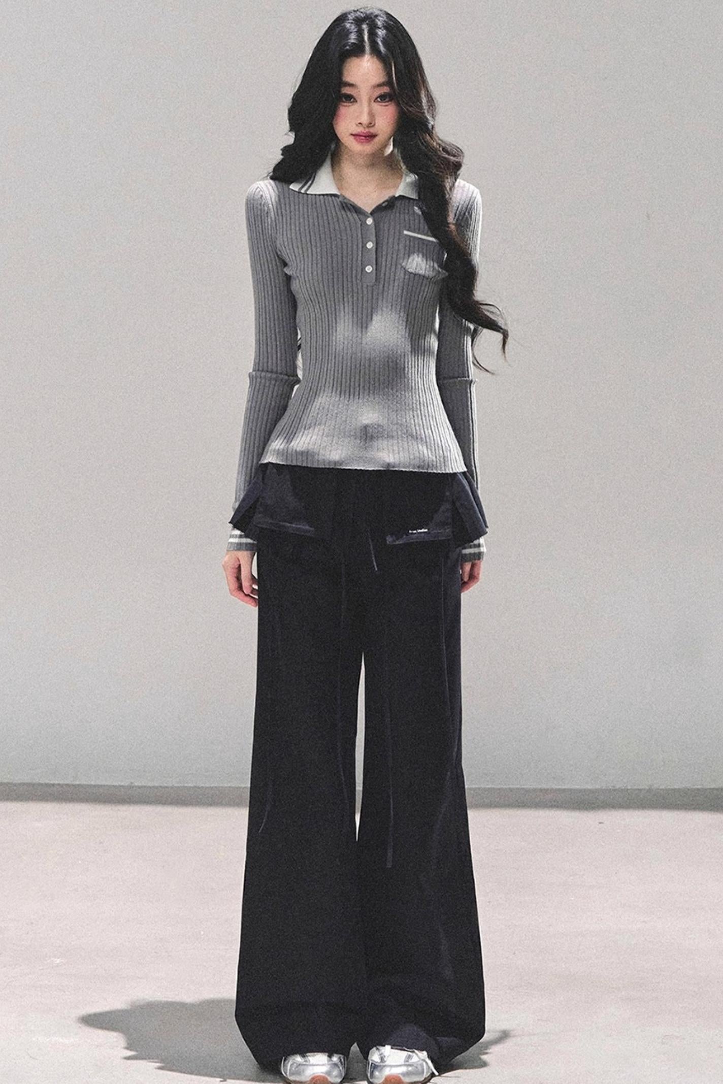 American Knit Polo Sweater