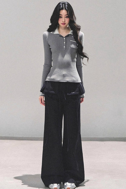 American Knit Polo Sweater