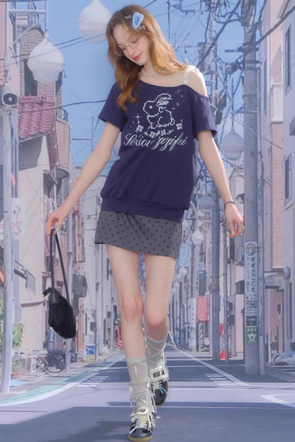 Lace-Up Retro Rabbit Tee