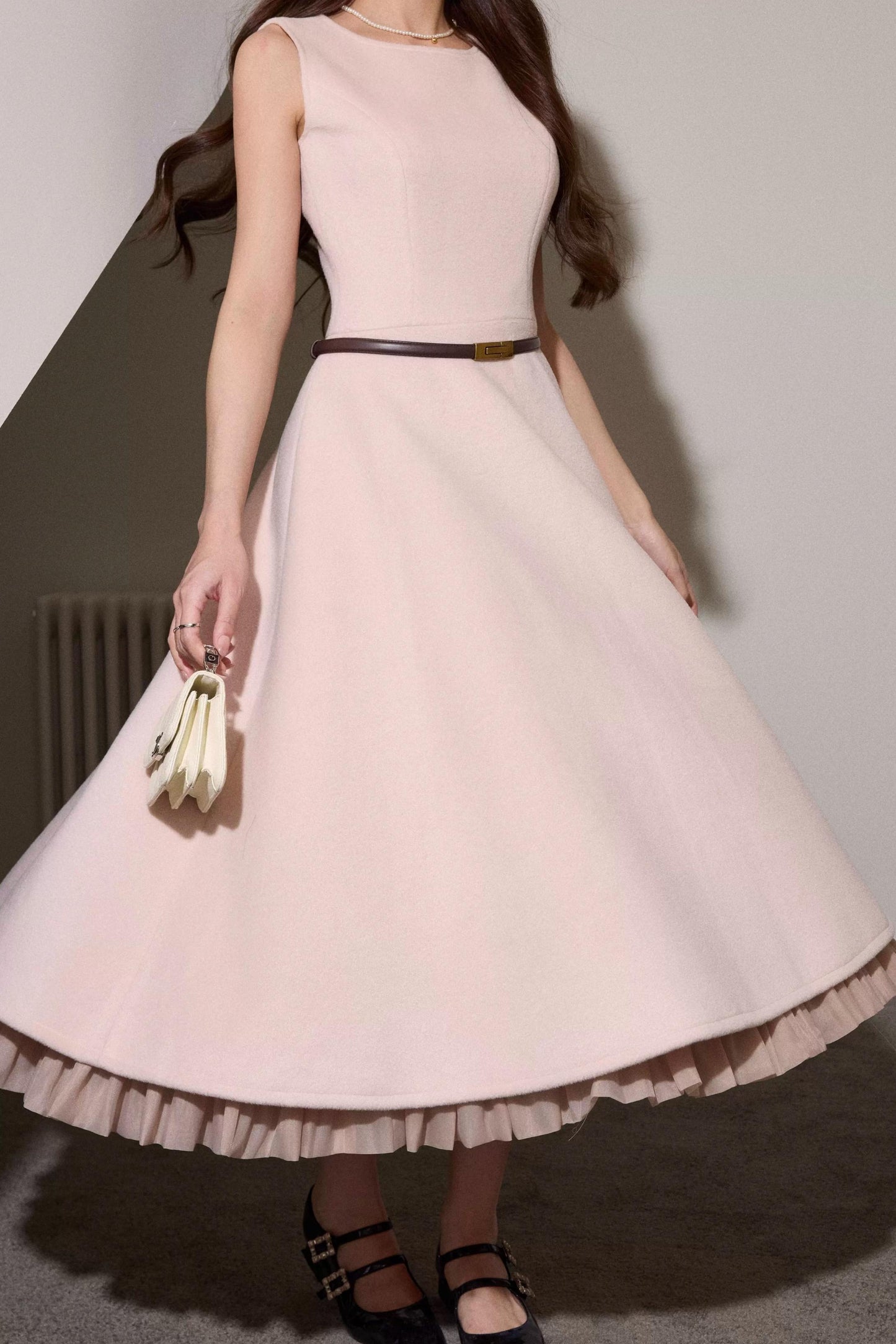 Elegant Wool Dress Short Coat Set-Up