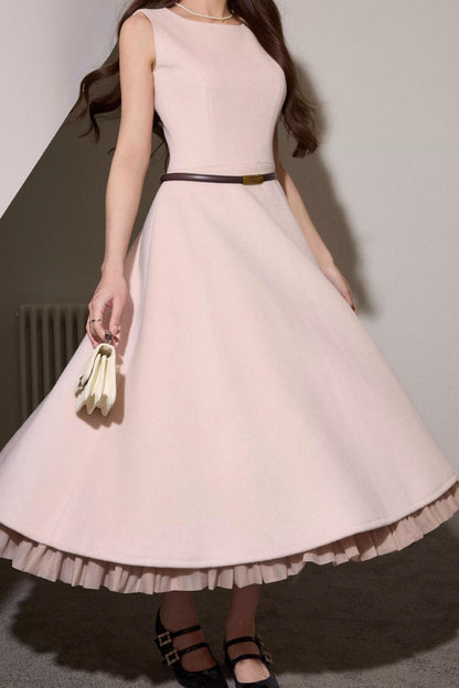 Elegant Wool Dress Short Coat Set-Up