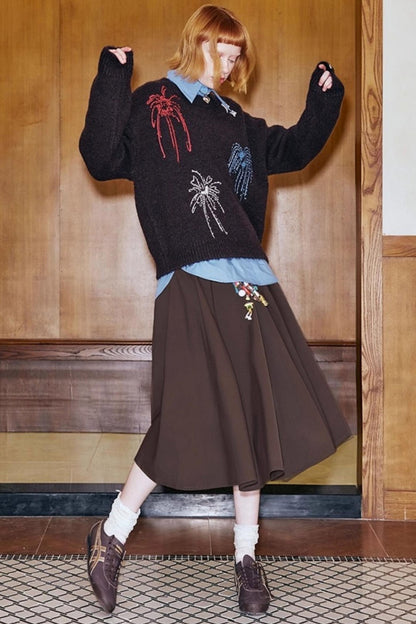 Three-Dimensional Pleated Skirt