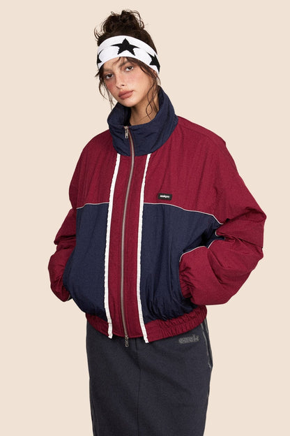 Stand-Collar White Duck Down Jacket