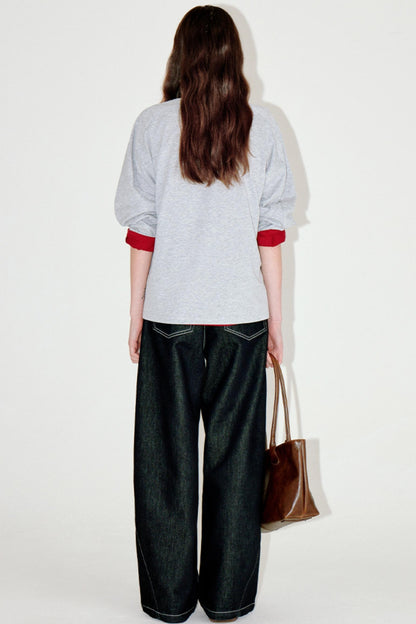 Retro Raglan Henry Top