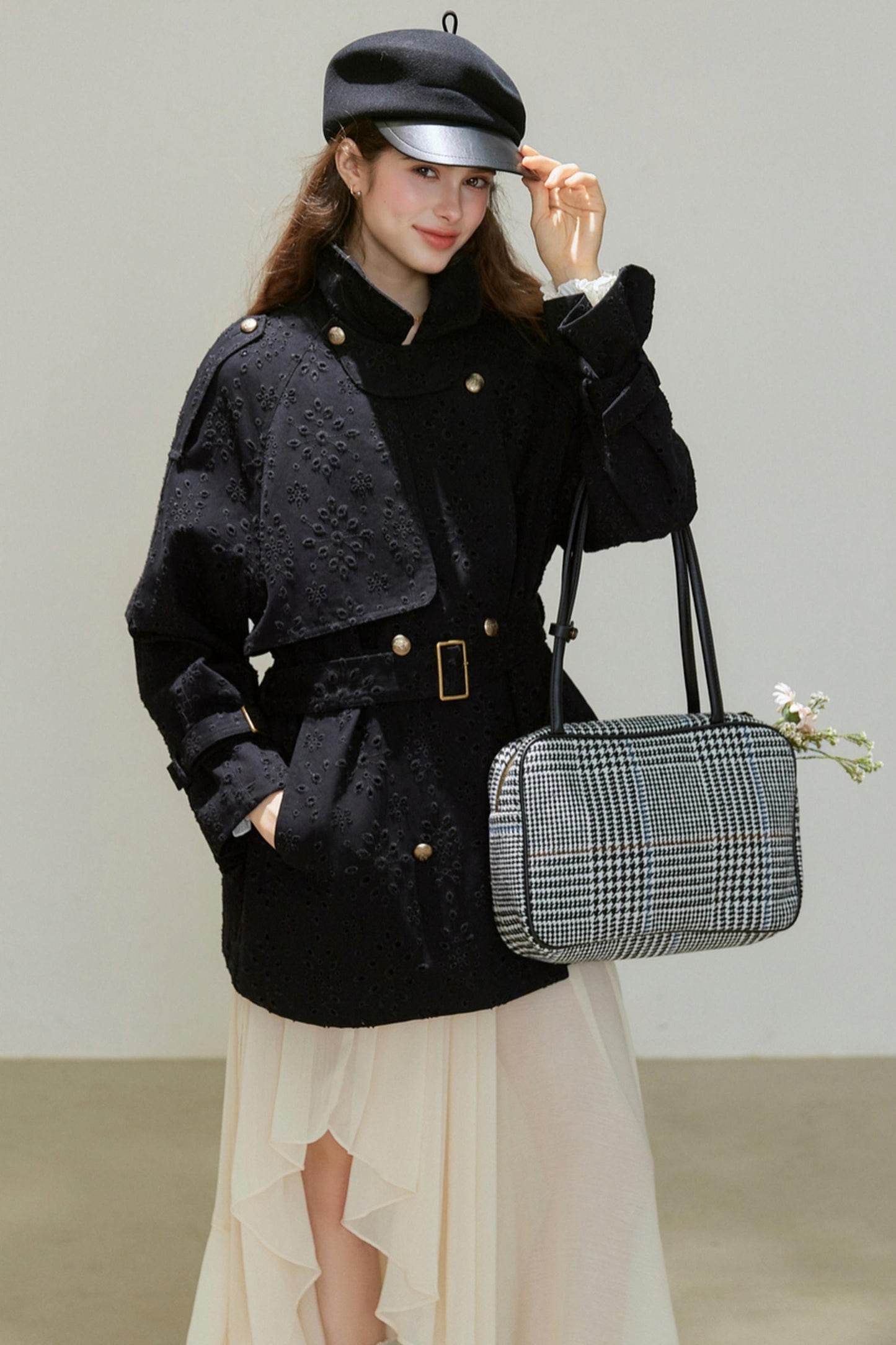 Autumn Double-Breasted Midi Coat