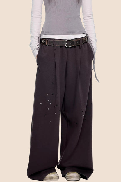 Rivet Retro Wide-Leg Pants Set-Up