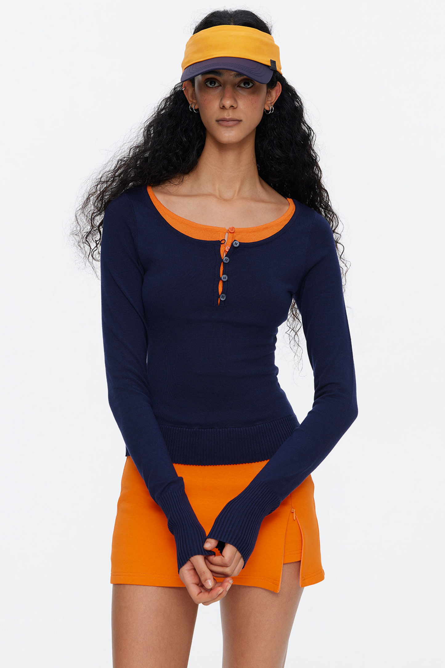 Lyocell Tencel Farbblock-Sweater