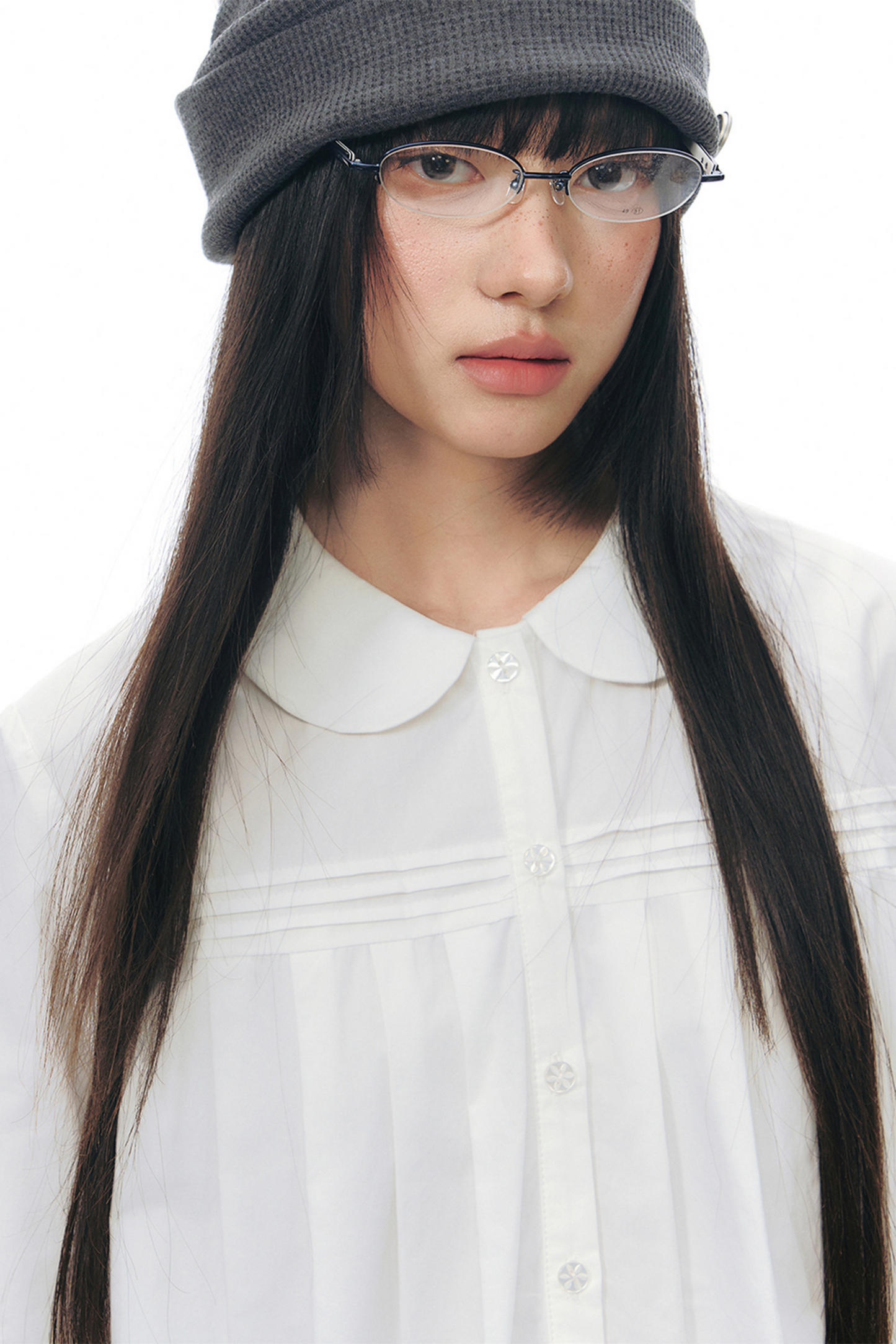 Pure Cotton Pleated Blouse