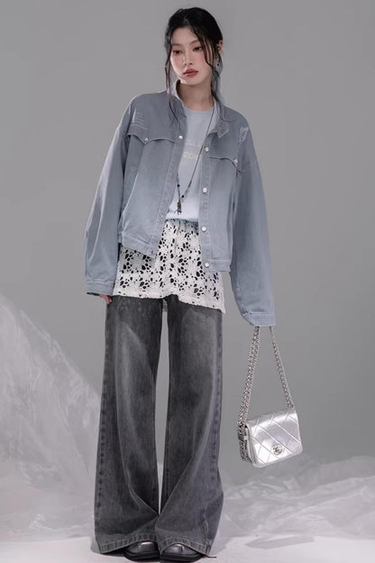 Transparent Patchwork Embroidery T-Shirt