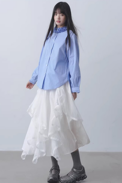 Blue Sea Striped Blouse