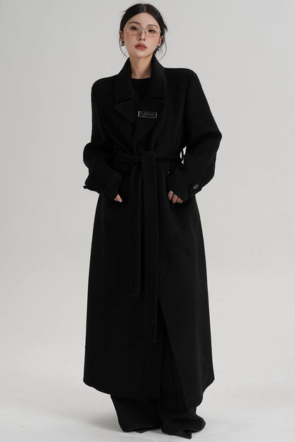 Temperament Long Wool Coat