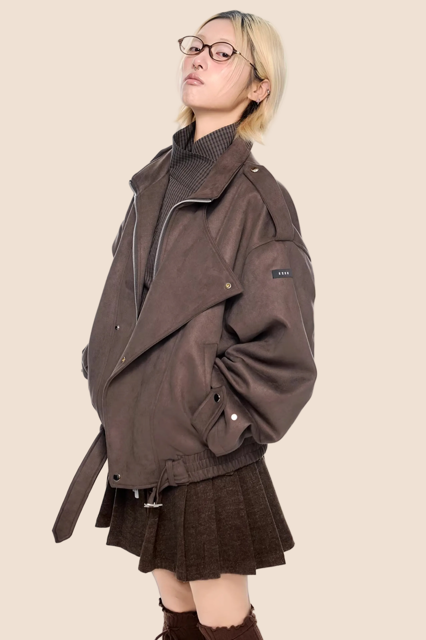 Maillard Faux Suede Retro Jacket