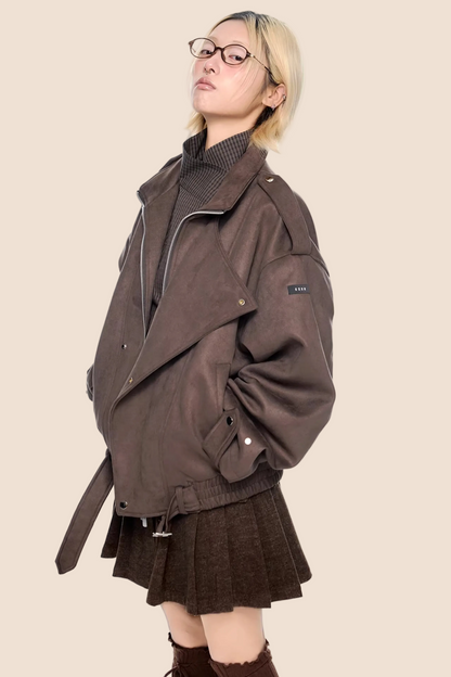 Maillard Faux Suede Retro Jacket