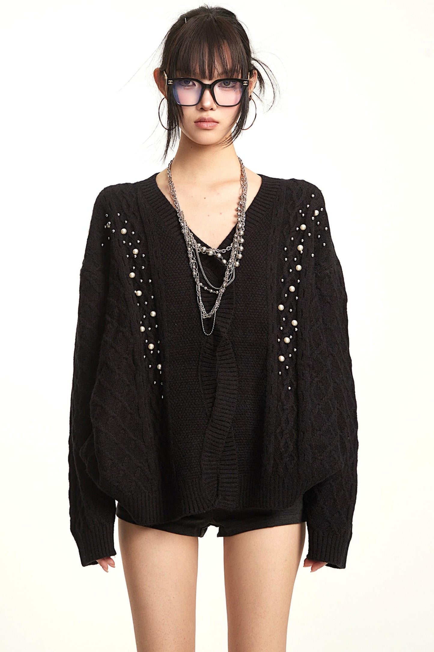 Vintage Gray V-Neck Top