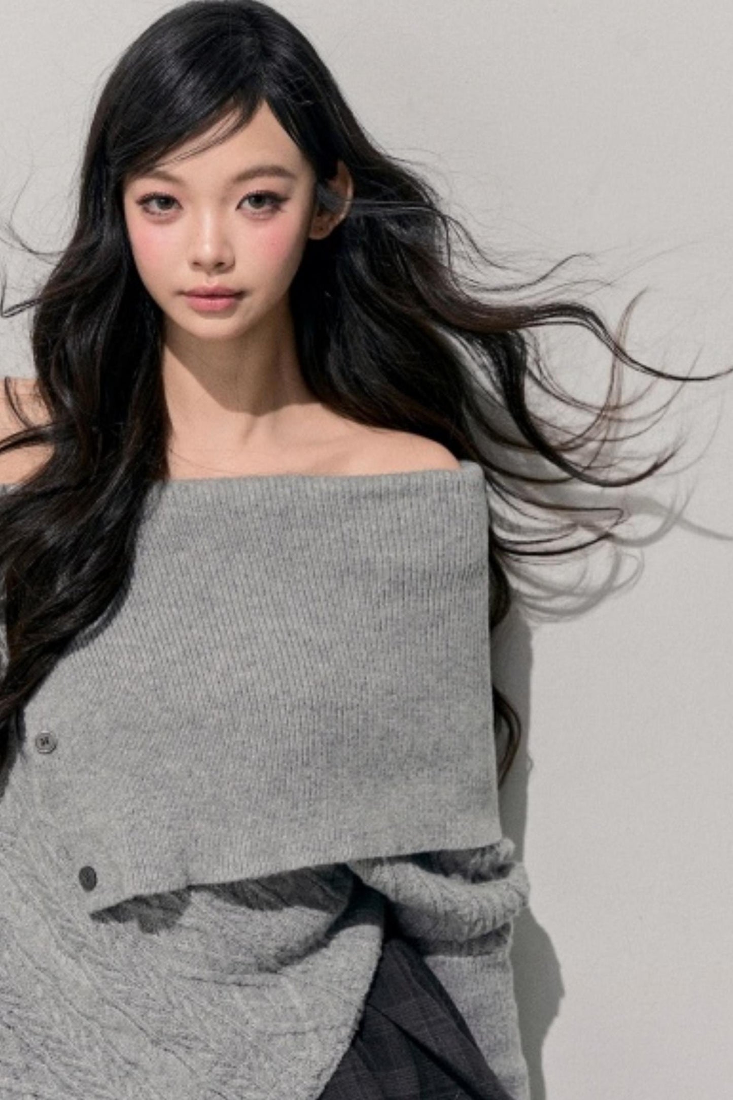 Asymmetrical French Cable Sweater