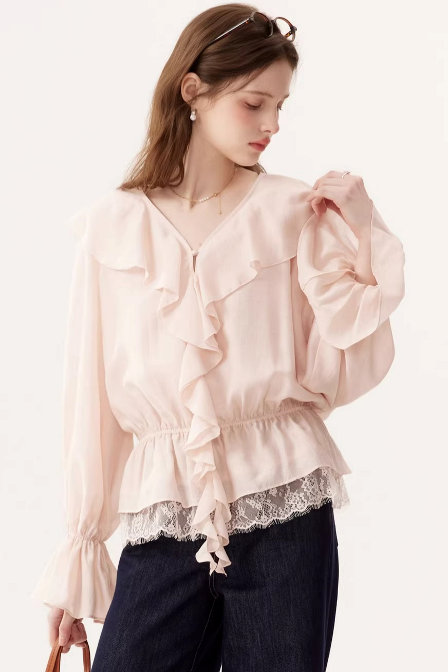 Tencel Ruffle Blouse