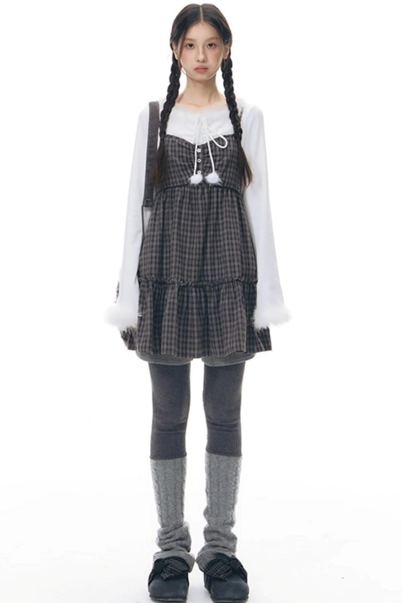 Furry Patchwork Base Layer Top