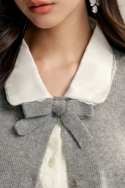 아카데미 돌 칼라 니트 세트업