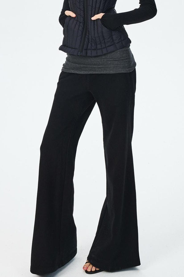 Winter Fleece High-Waisted Flared Pants