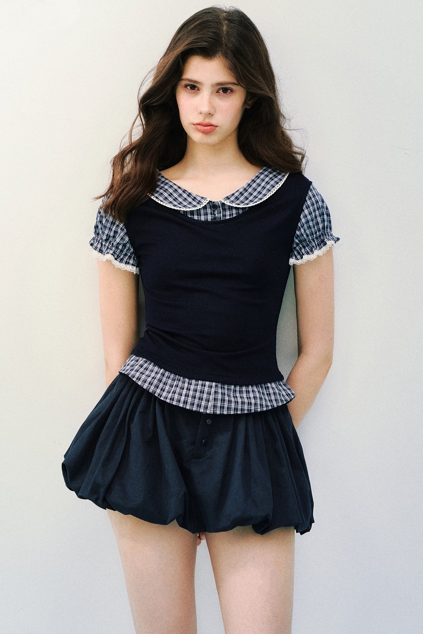Tencel Wool Two-Piece Blouse