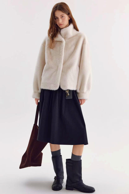 Faux Mink Fur Coat