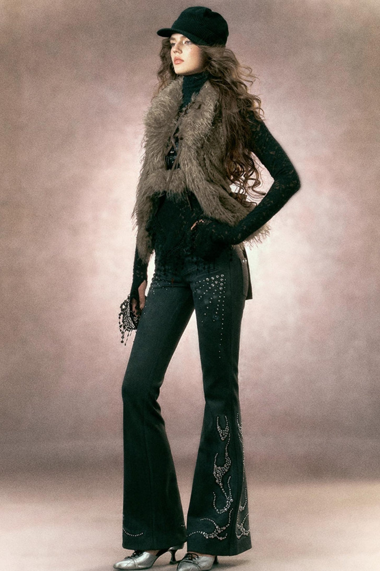 Retro Plush Patchwork Vest