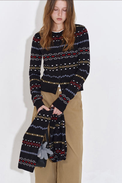 Heavy Knit Fair Isle Top