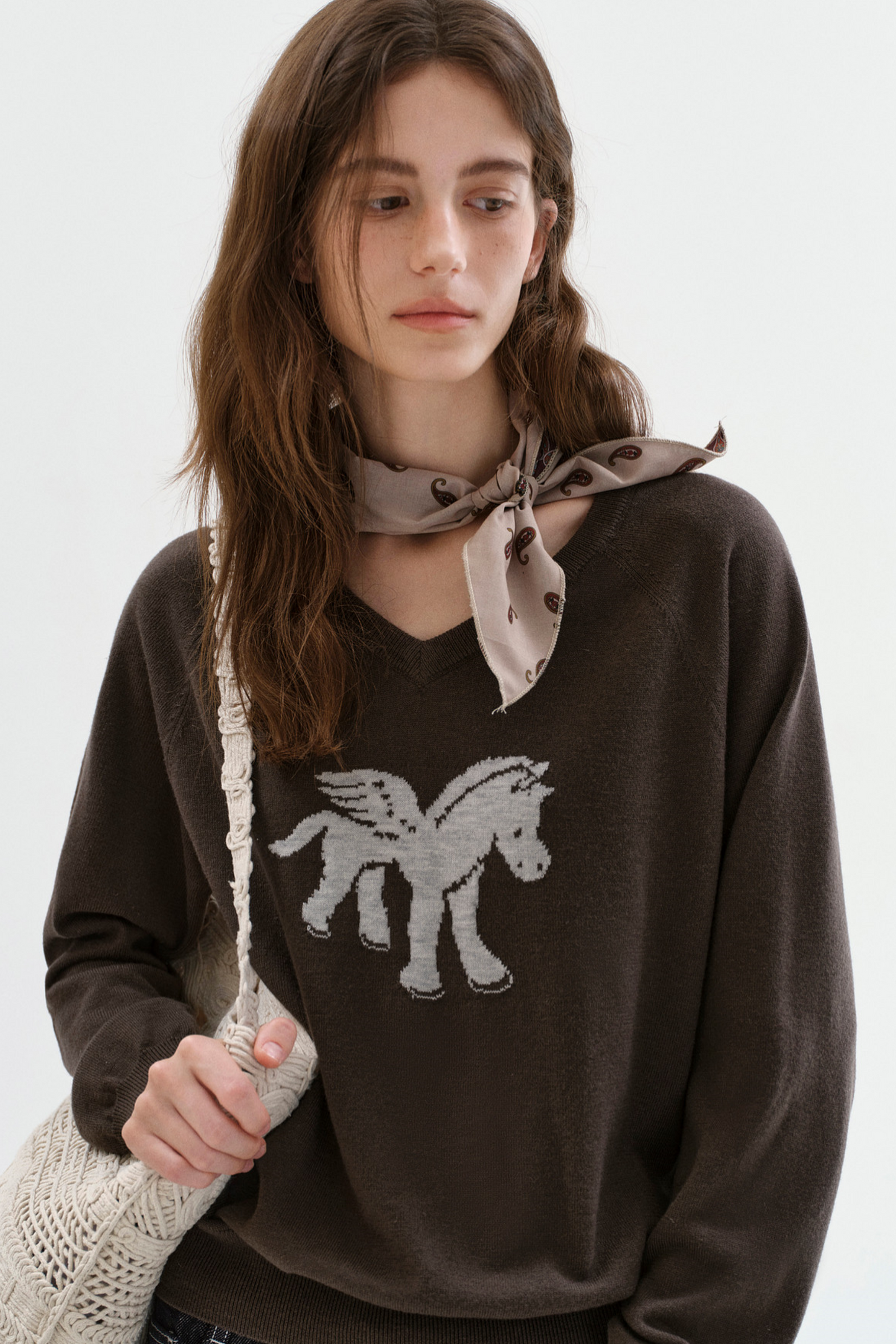 Pegasus Jacquard Knit Top