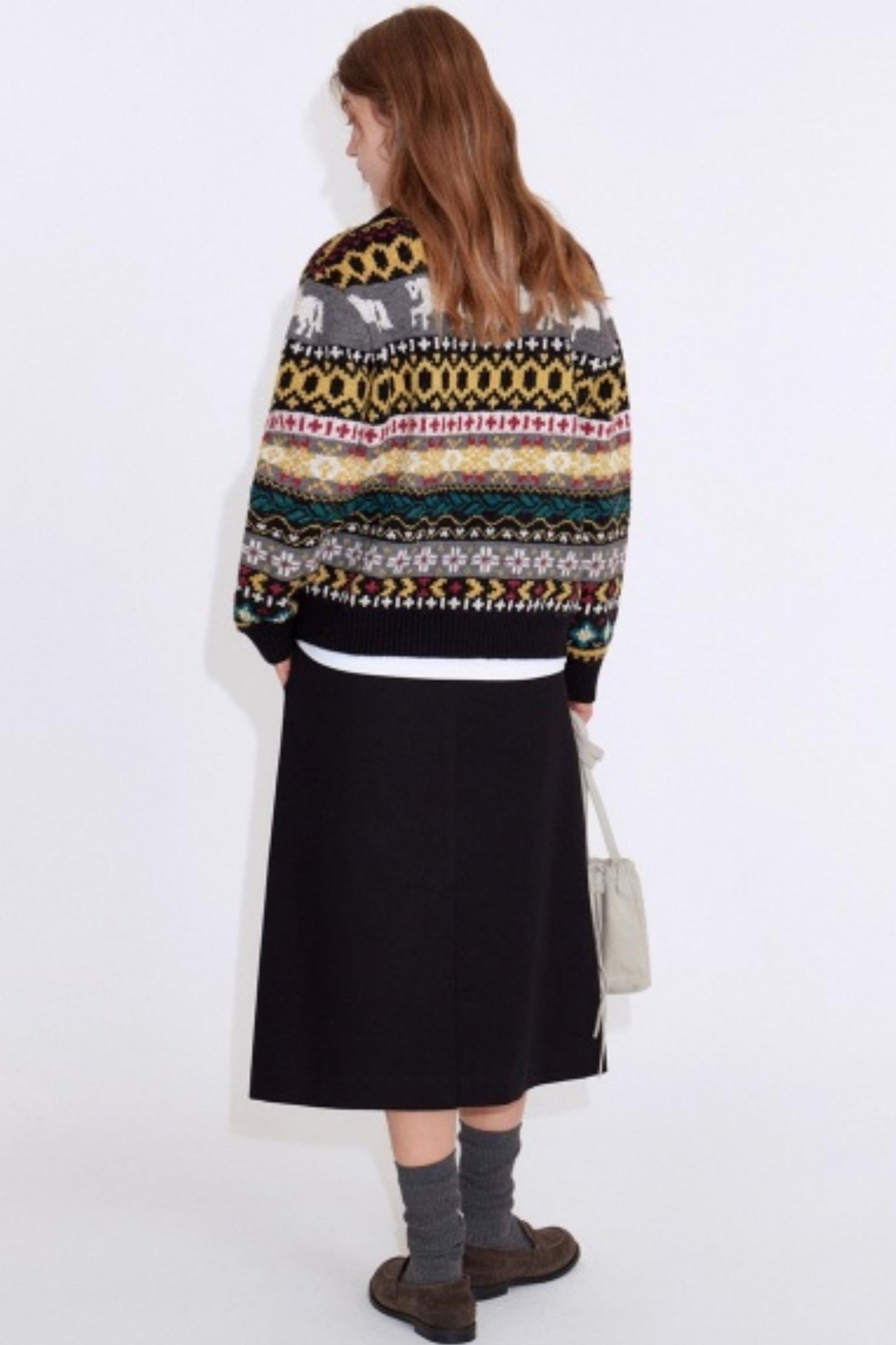 Textured Little Horse Cardigan