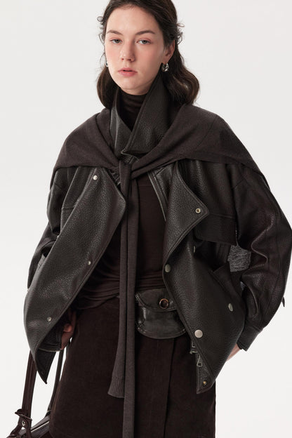 Heavy-Duty Pebbled Leather Jacket