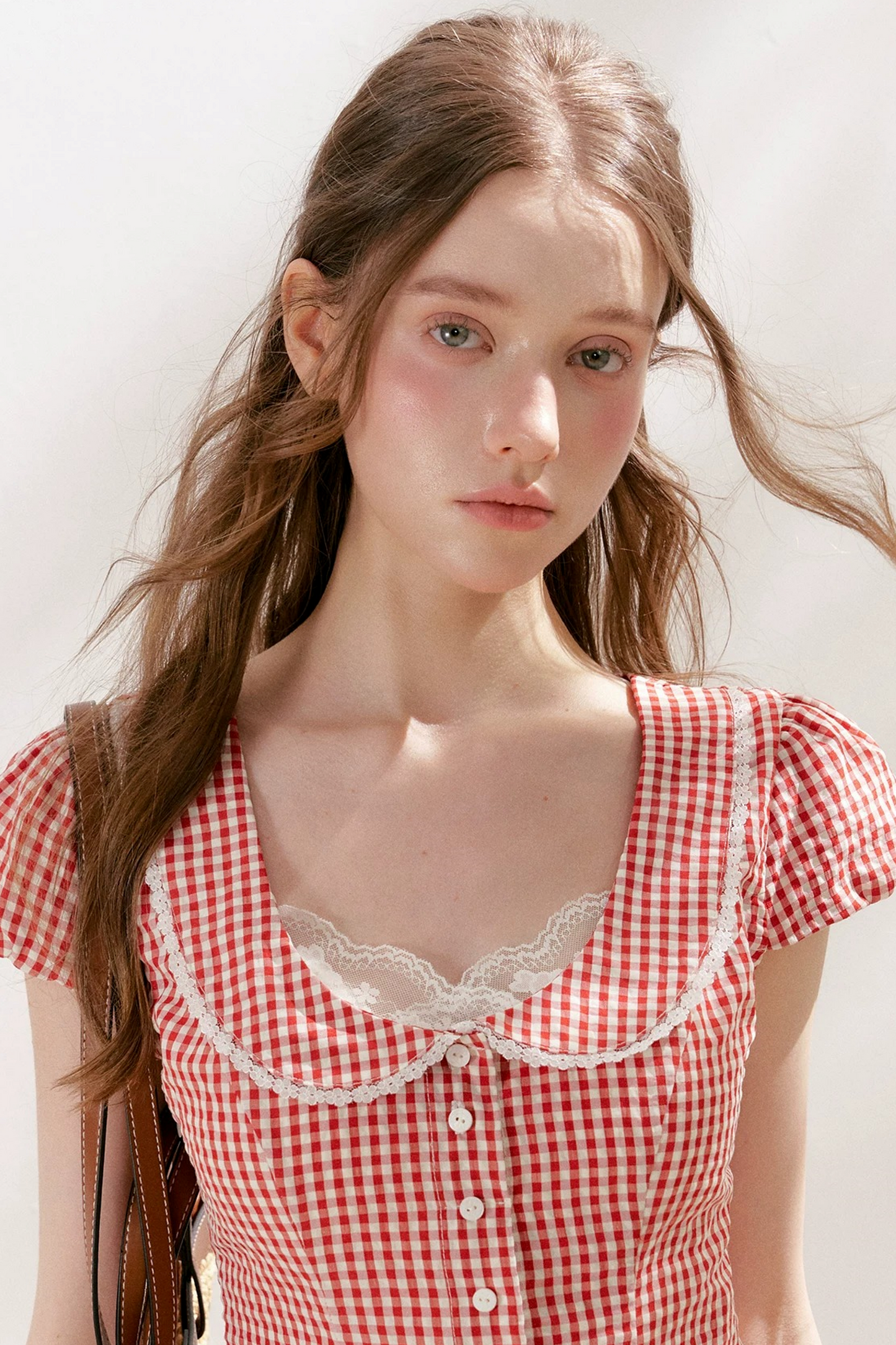 Lyocell French Lace Plaid Dress Set-Up