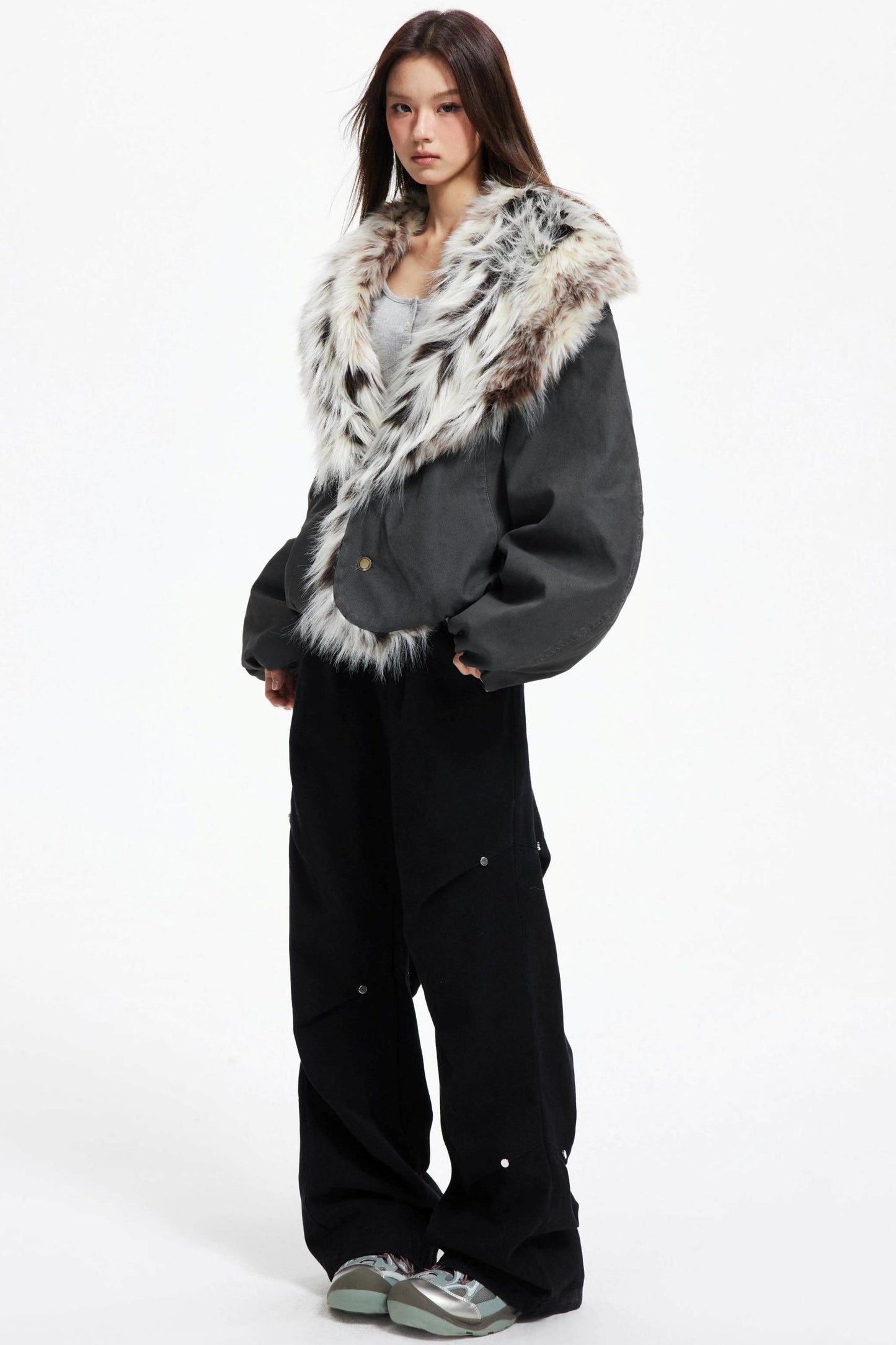 Winter Luxe Fur Collar Jacket