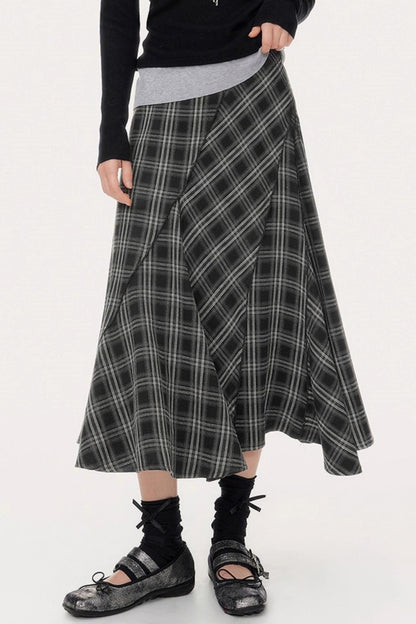 Slimming Fashion Plaid Skirt