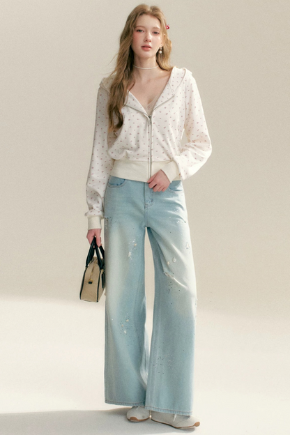 Floral Hooded Cardigan Jacket
