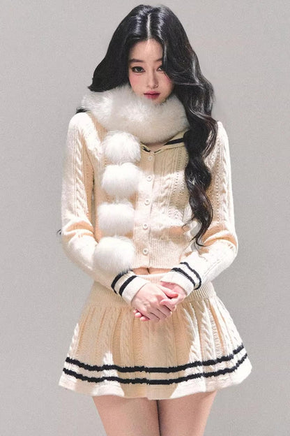 Faux Fox Fur Collar Scarf