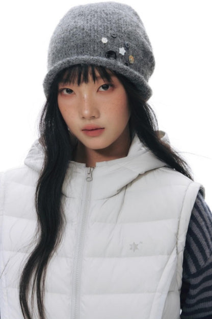 Handmade Gray Knit Beanie