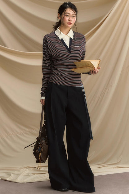 Pleats Gray Trousers